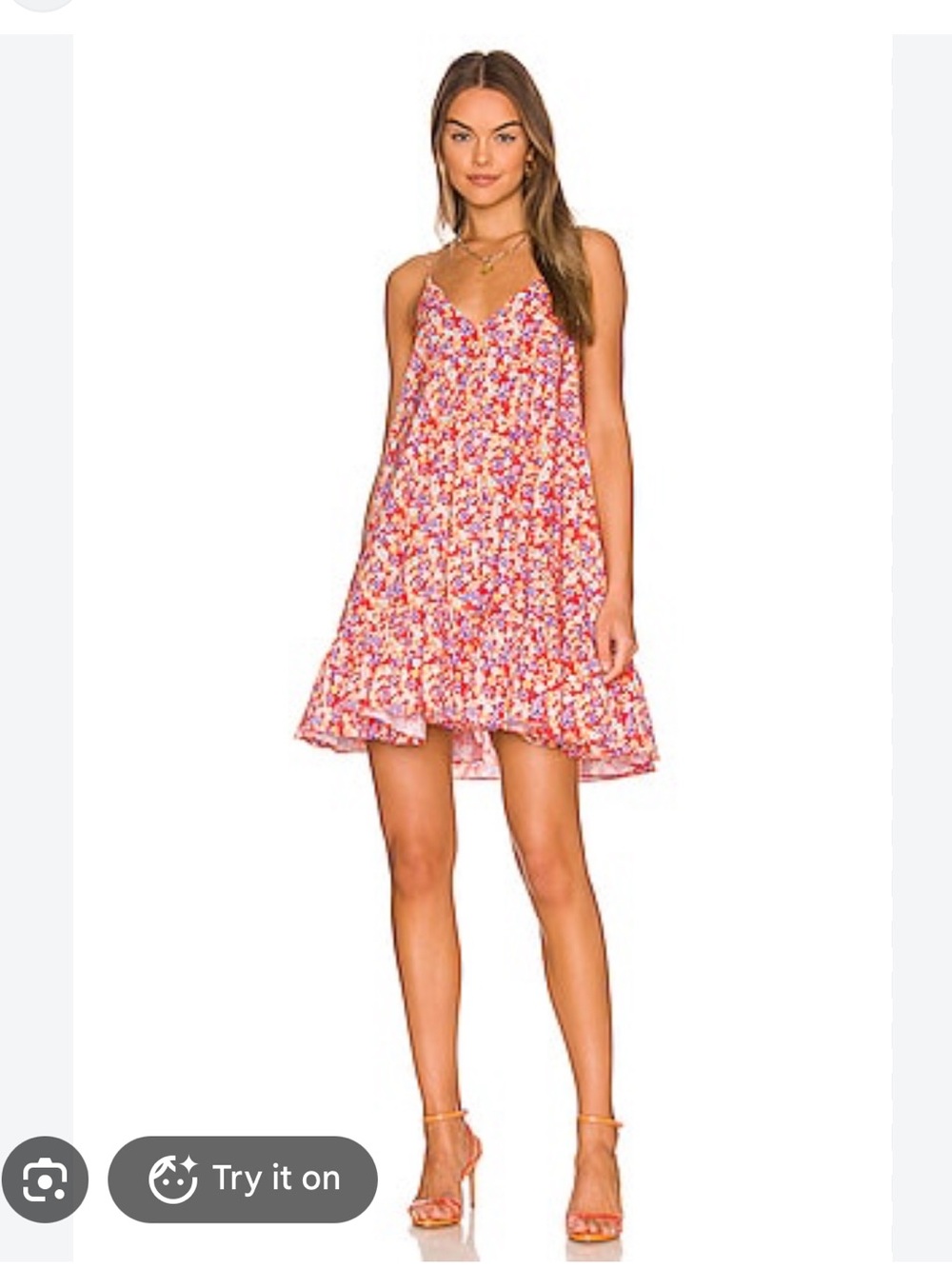 Caroline costas laurel ditsy flower dress